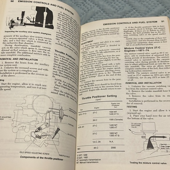 Vintage Chiltons 1970-1981 Toyota Corolla/Carina Tercel/Starlet Repair Guide - Picture 4 of 7